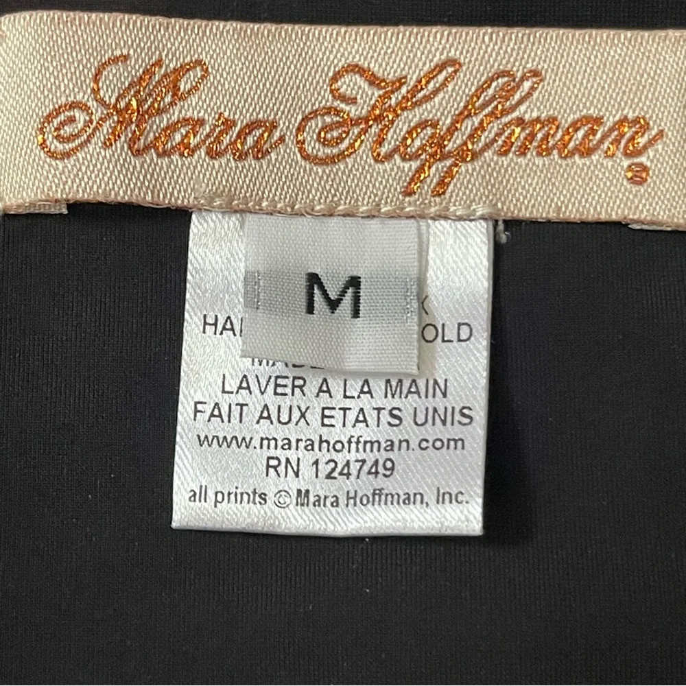 Mara‎ Hoffman Black Embroidered Bikini Bottom Size M